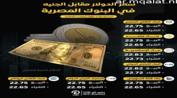 سعر الصرف الرسمي.. تحرك جديد في قيمة الدولار مقابل الجنيه بالبنك المركزي اليوم